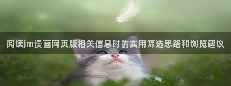 羞羞漫画热门漫画推荐：阅读jm漫画网页版相关信息时的实用筛选思路和浏览建议